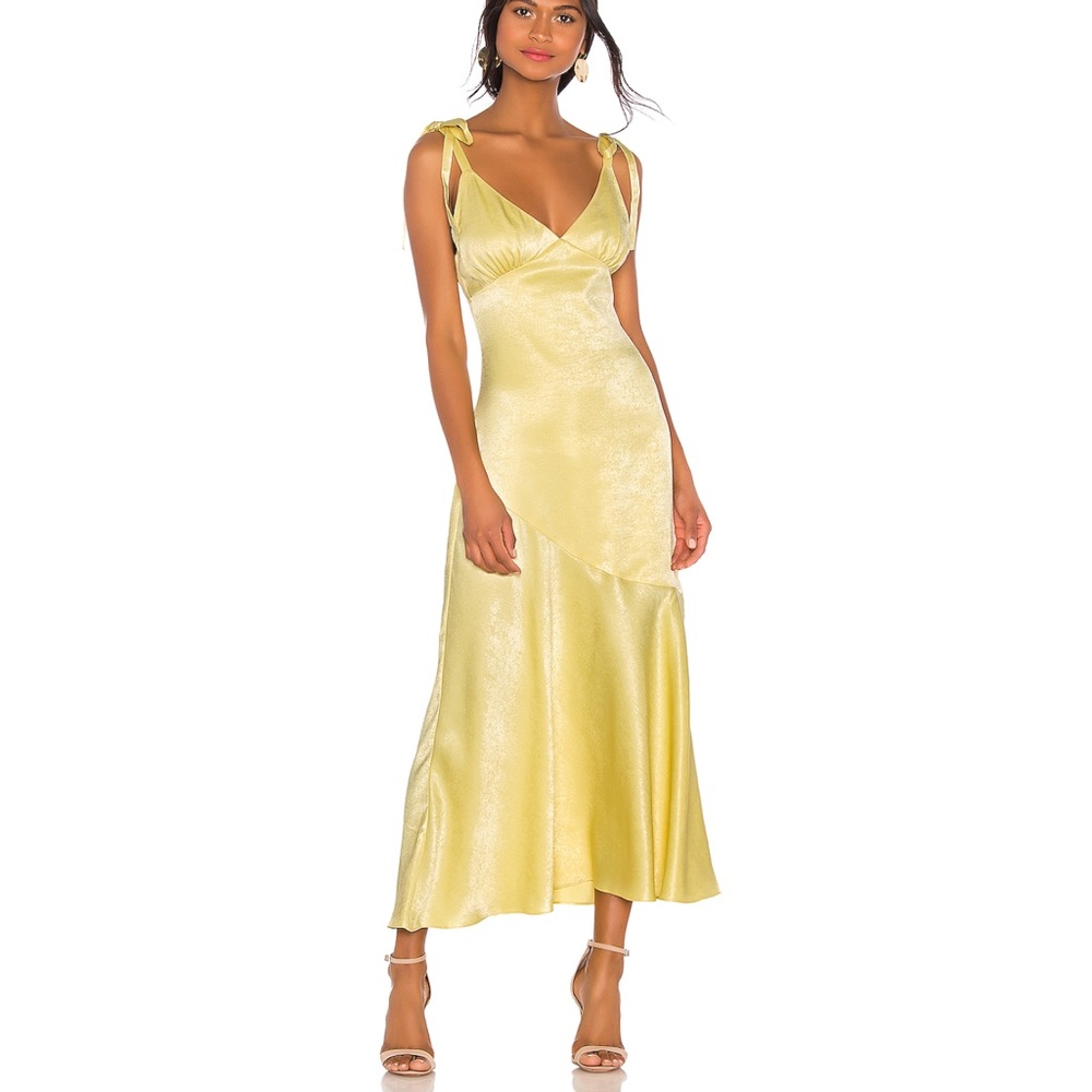 Privacy Please Revolve Nina yellow maxi dress